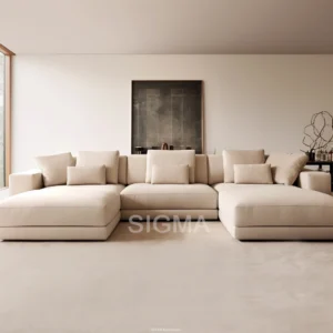 Zweisitzer-Sofa aus Stoff im Nordic-Stil